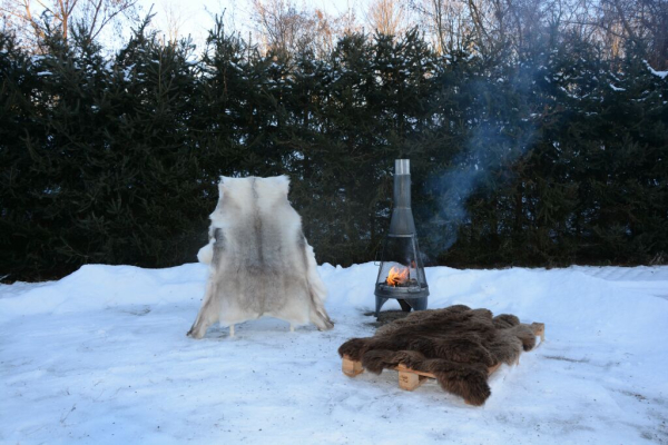 Rentierfell Golden Sunshine XXXL